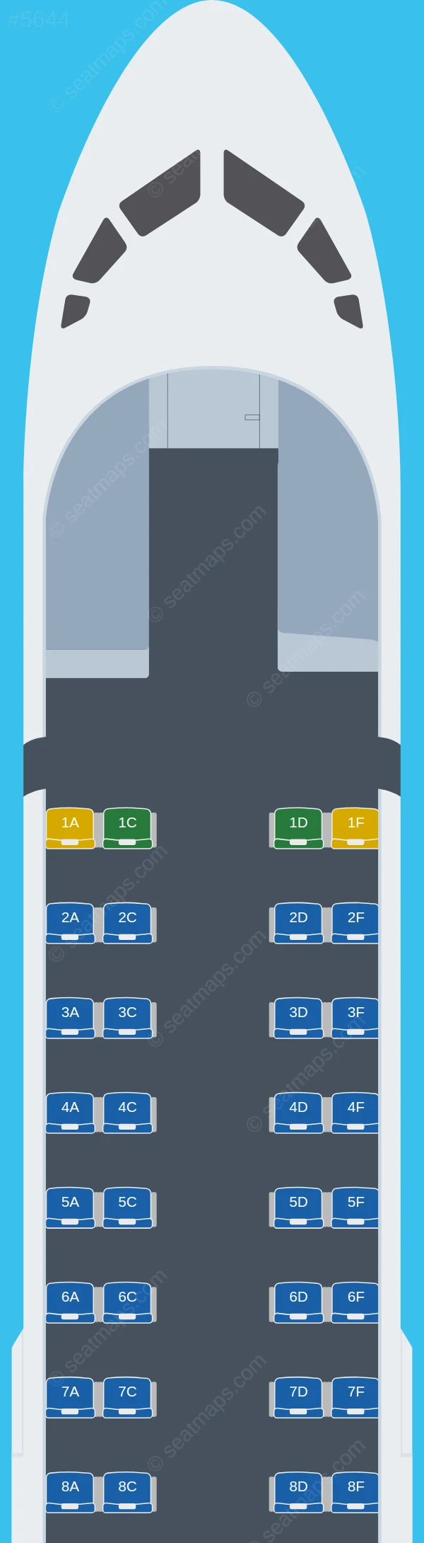 Air Vanuatu ATR 72-600 seatmap preview