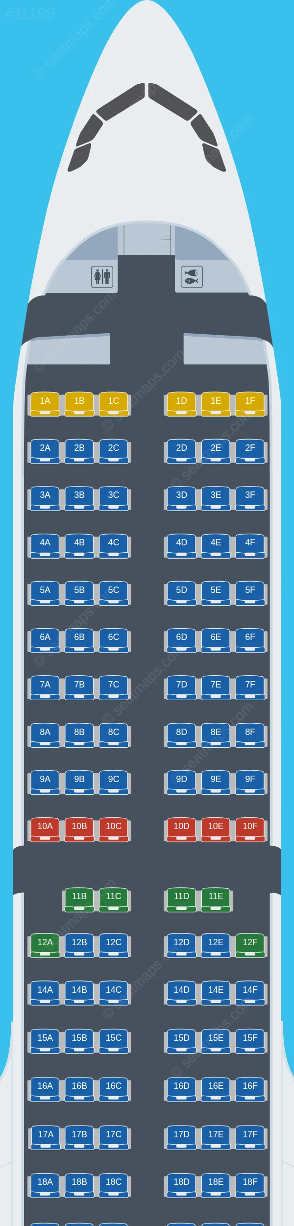 Sky Express Airbus A321neo seatmap preview