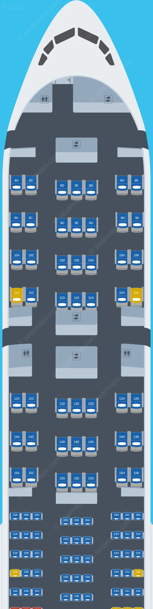Egyptair Boeing 777-300ER seatmap preview