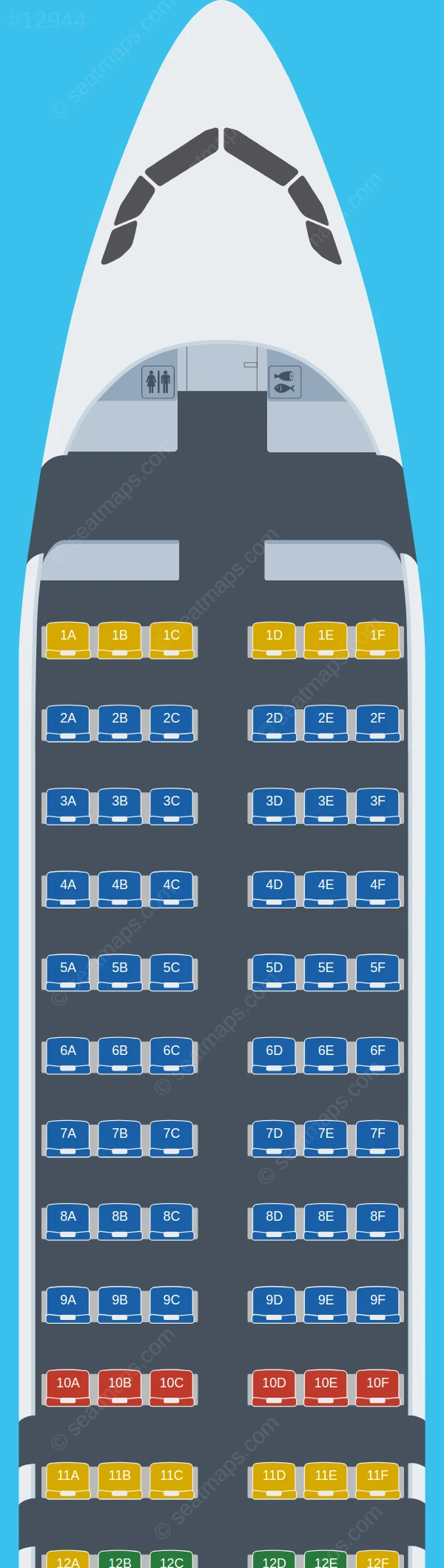 Air Arabia Airbus A320neo seatmap preview