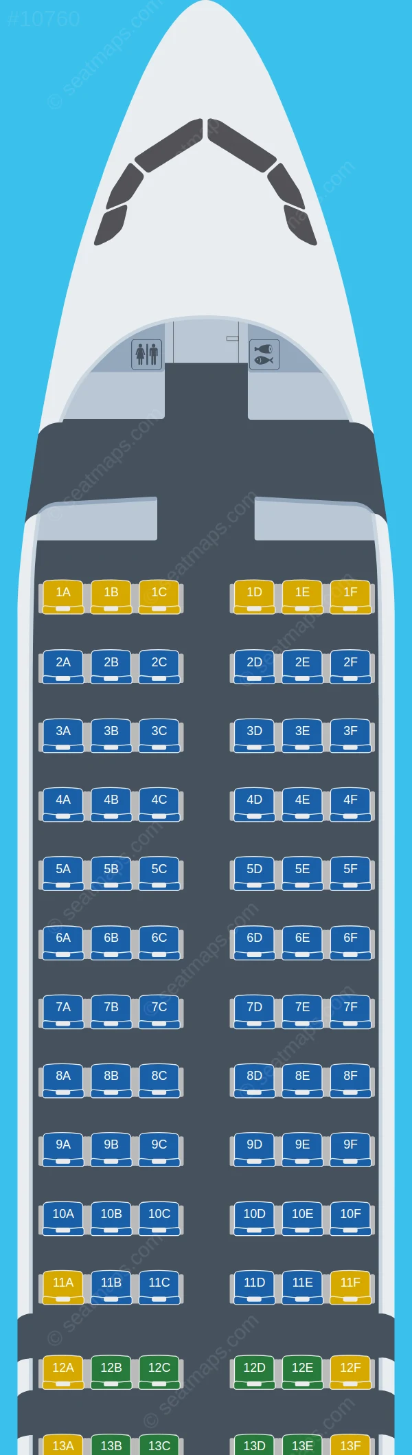 Peach Airbus A320neo seatmap preview
