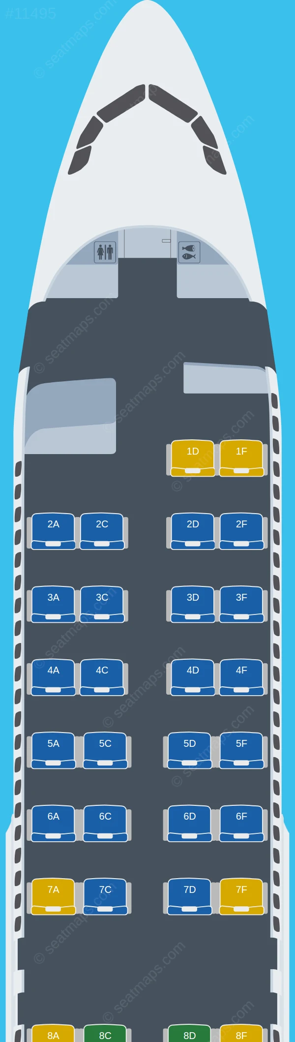 Air Canada Airbus A320-200 V.3 seatmap preview