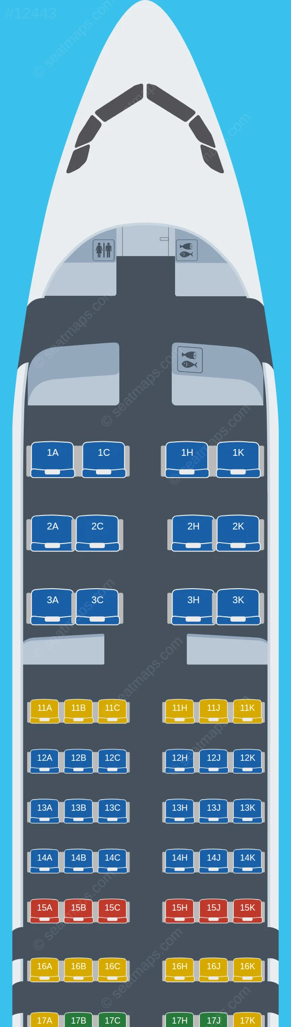 Royal Jordanian Airbus A320neo V.2 seatmap preview