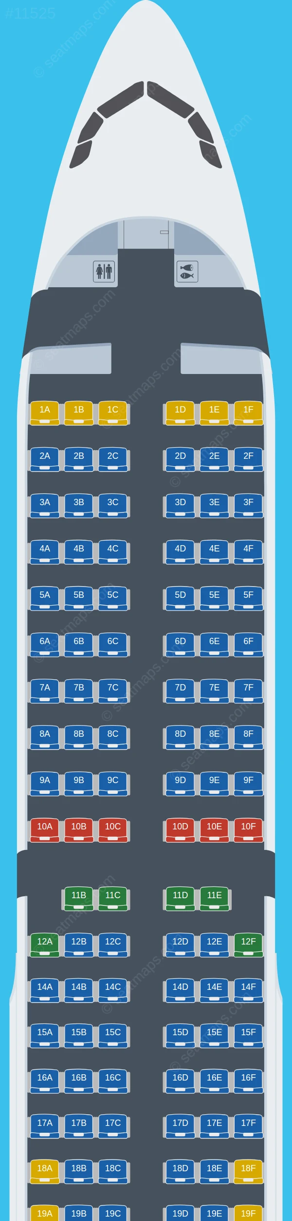Thai VietjetAir Airbus A321-200 V.2 seatmap preview