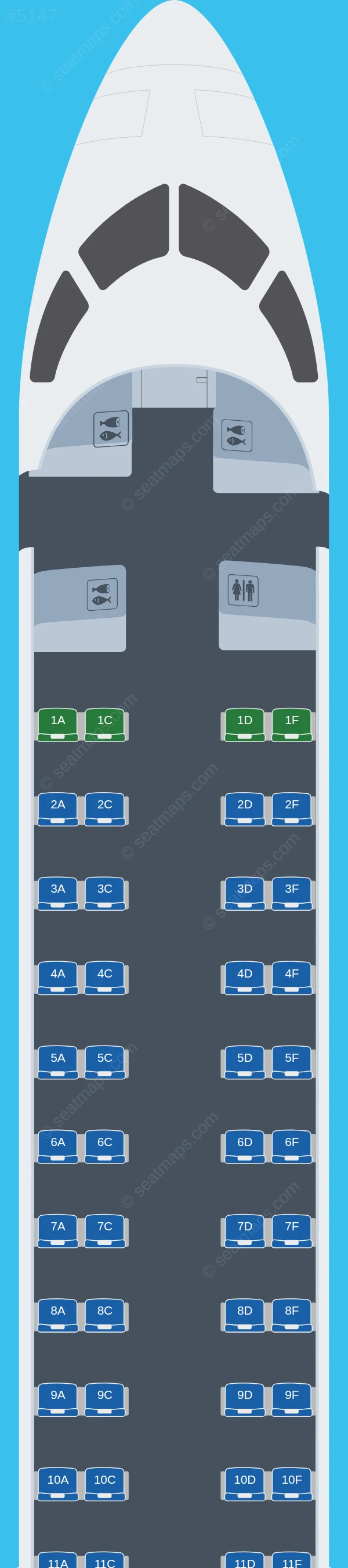 SAS Bombardier CRJ900 V.1 seatmap preview
