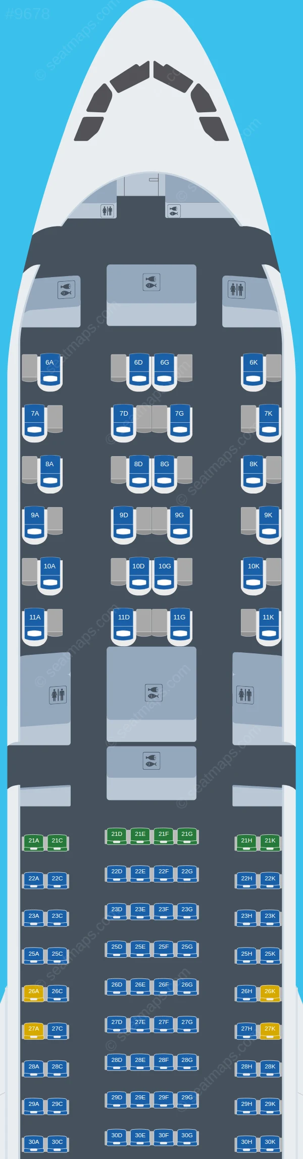 Garuda Indonesia Airbus A330-900neo seatmap preview