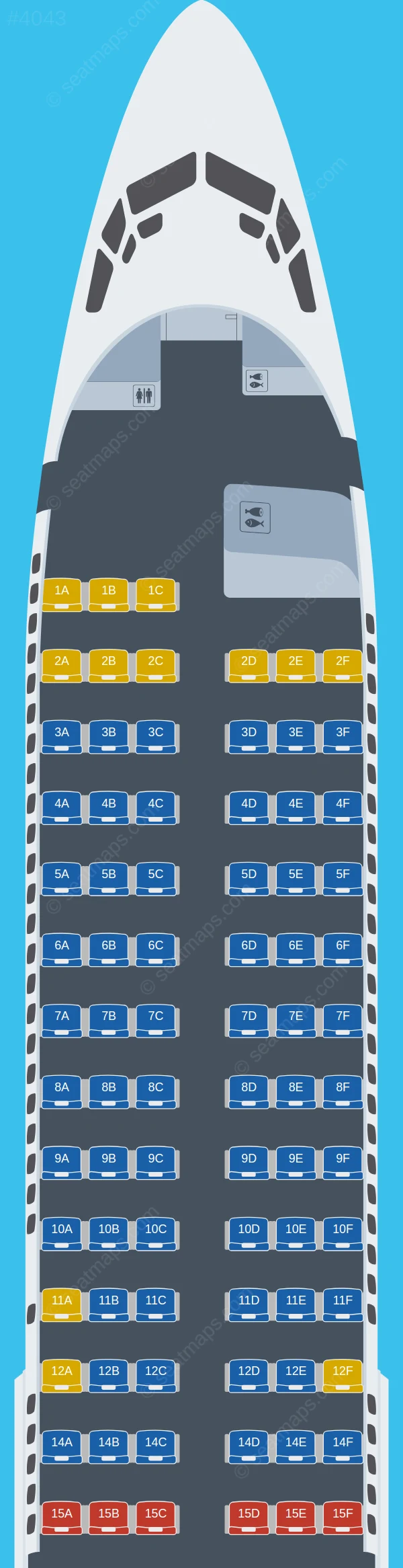 Ryanair Boeing 737-800 seatmap preview