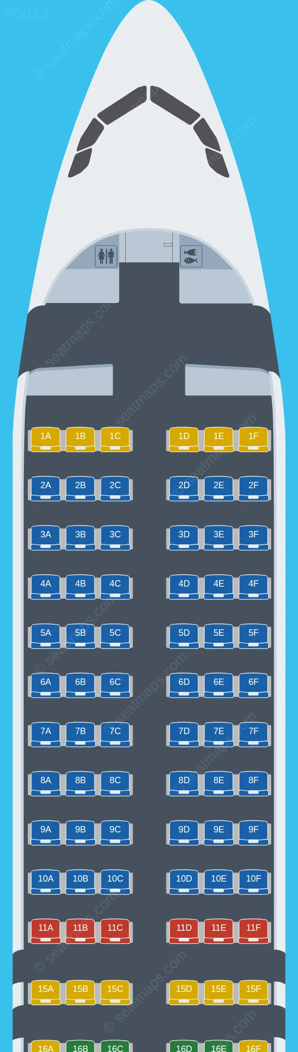 Pegasus Airlines Airbus A320neo seatmap preview