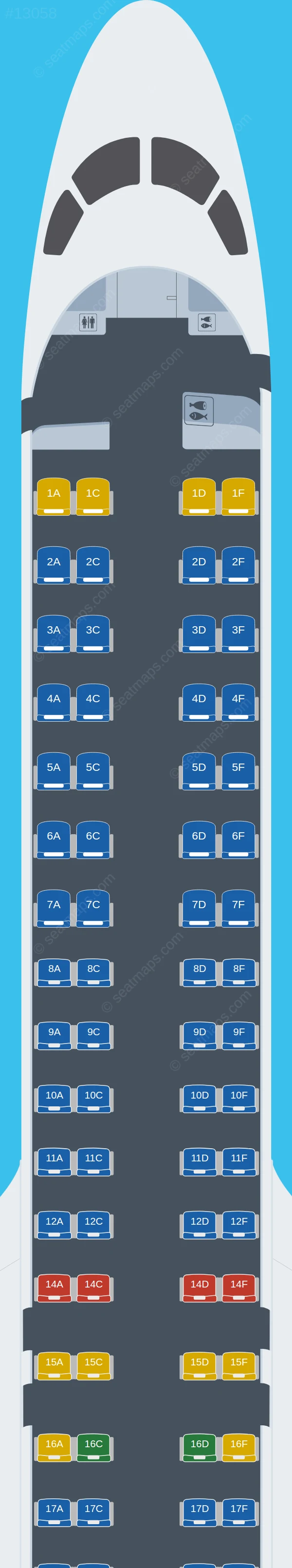 KLM Cityhopper Embraer E195 E2 V.2 seatmap preview
