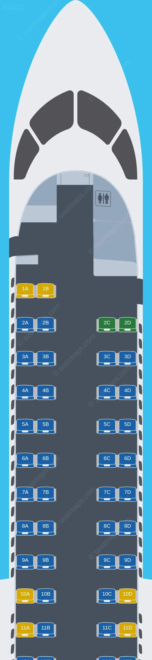 Qantas De Havilland Q400 seatmap preview
