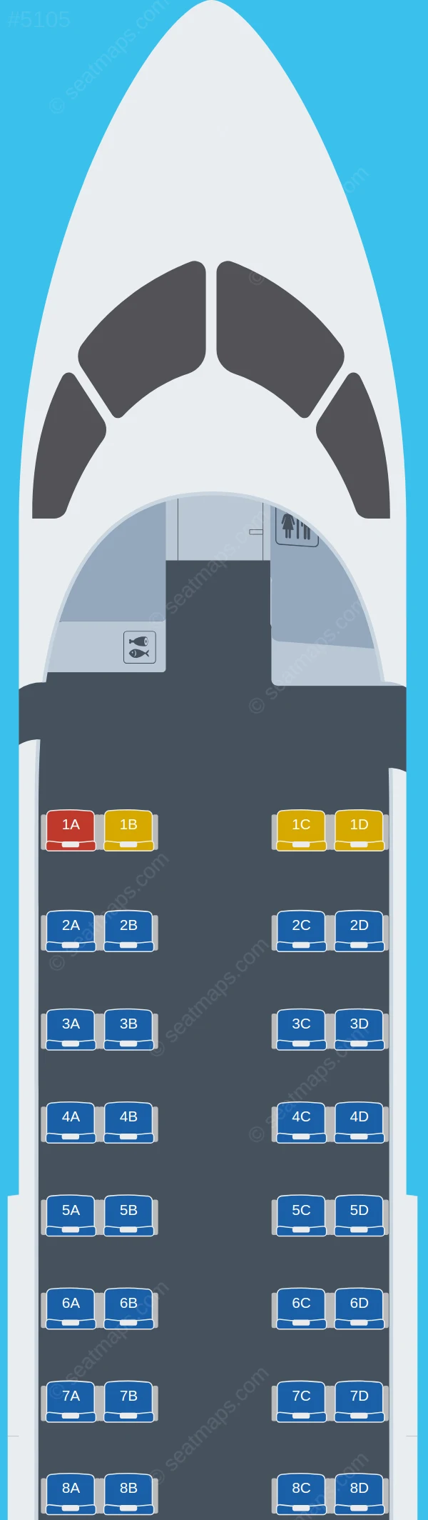 Perimeter Aviation De Havilland Q300 seatmap preview