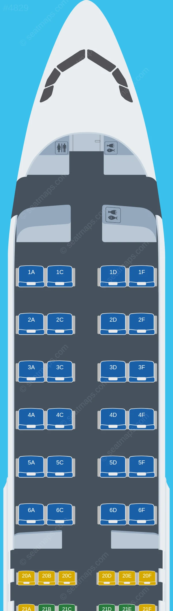 Middle East Airlines Airbus A320-200 V.1 seatmap preview