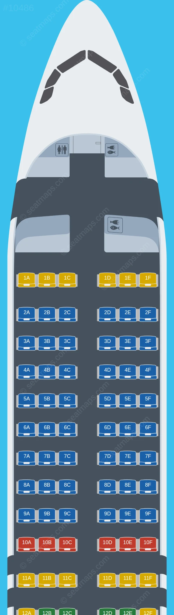 Qingdao Airlines Airbus A320neo V.3 seatmap preview