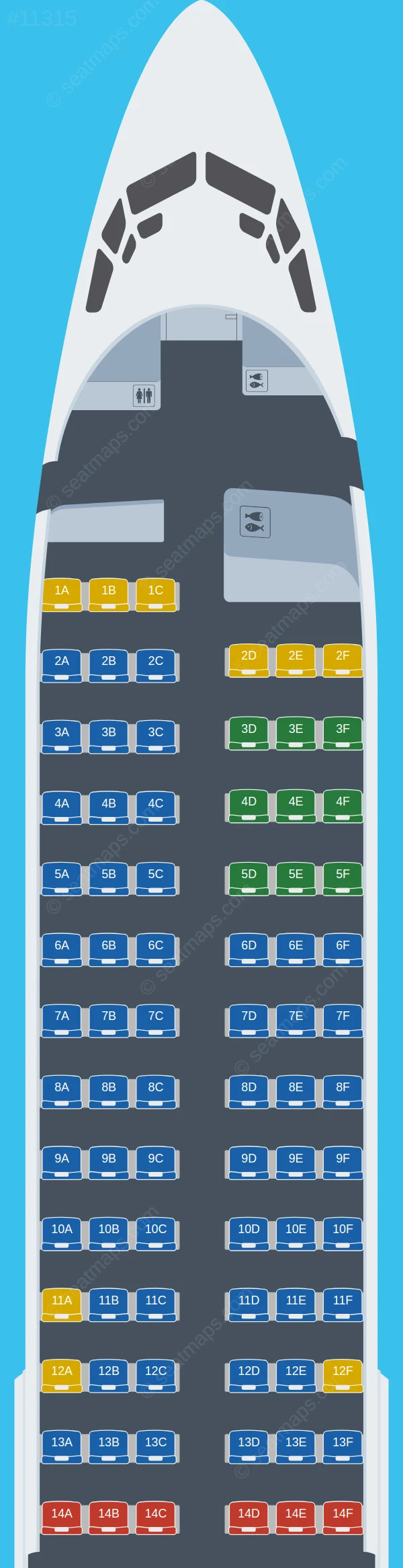 Jettime Boeing 737-800 seatmap preview