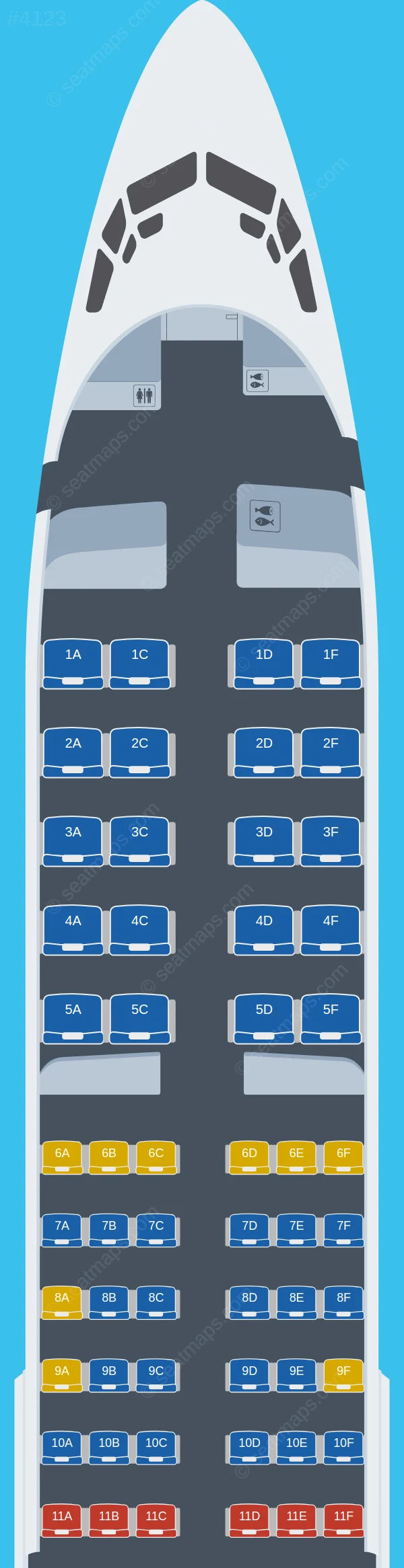Aeroflot Boeing 737-800 V.1 seatmap preview