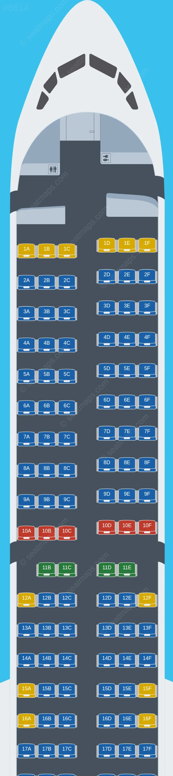 Azur Air Boeing 757-200 V.1 seatmap preview
