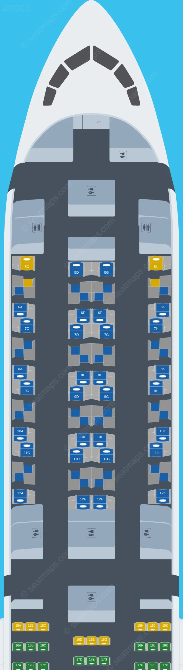 Etihad Airways Boeing 787-10 seatmap preview