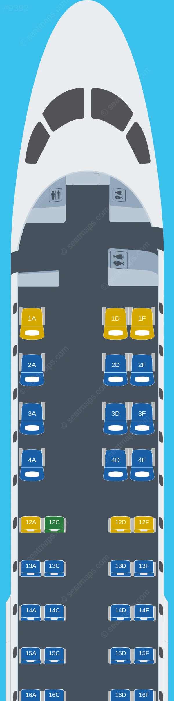 Air Canada Embraer E175 seatmap preview