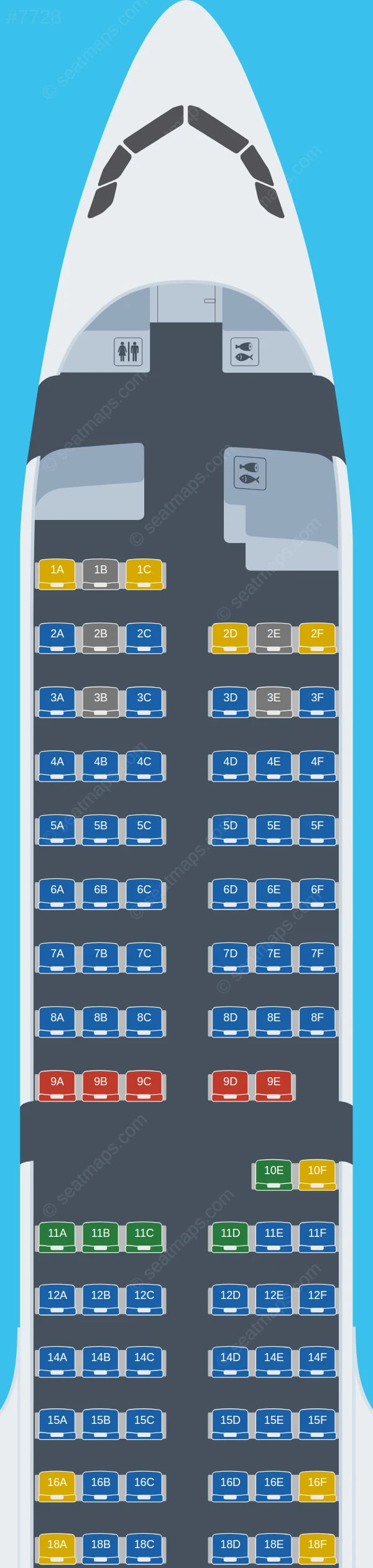 Lufthansa Airbus A321-100 seatmap preview