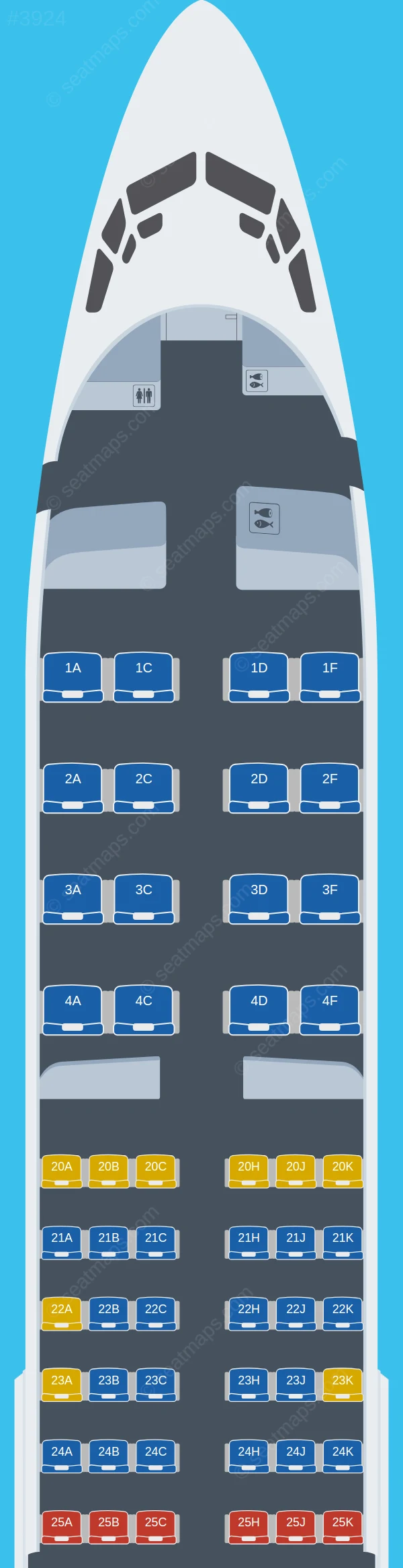 Egyptair Boeing 737-800 V.4 seatmap preview