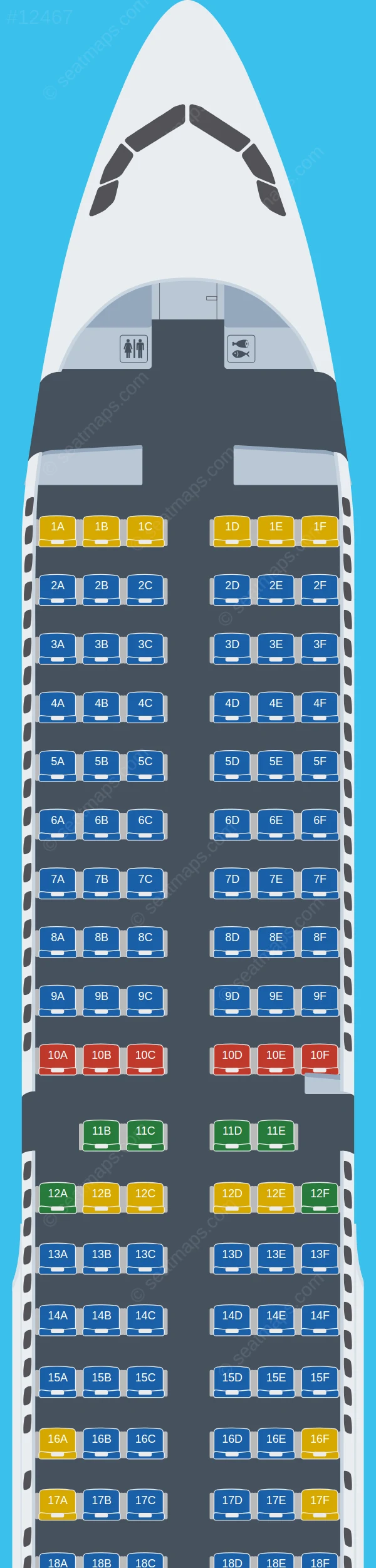 Viva Airbus A321-200 V.4 seatmap preview