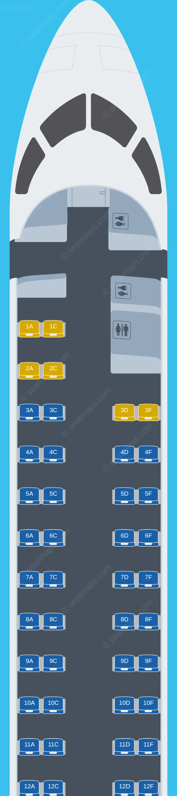 CityJet Bombardier CRJ900 V.2 seatmap preview