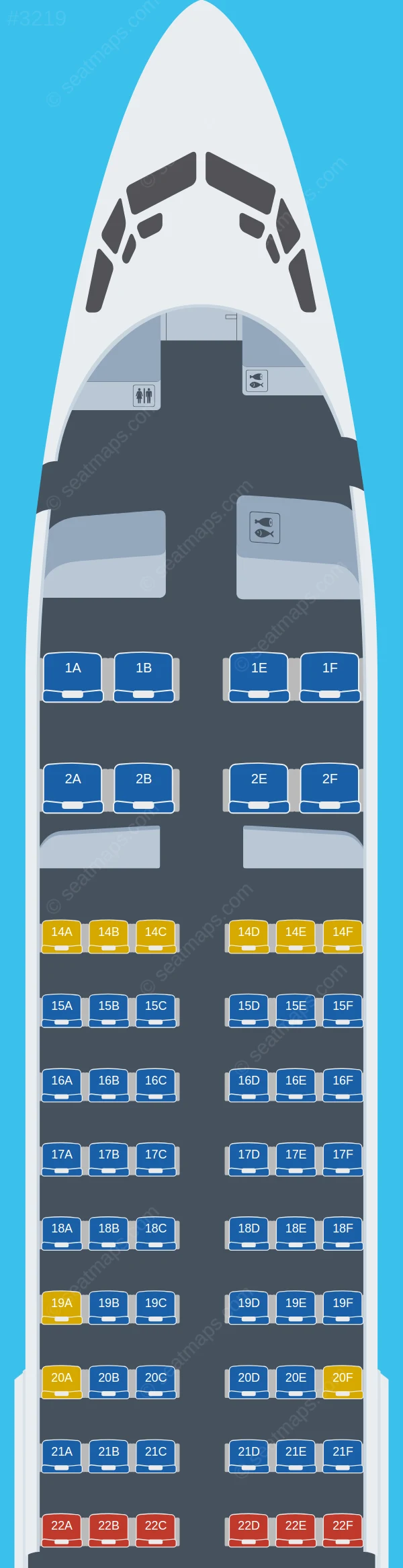 Fiji Airways Boeing 737-800 seatmap preview