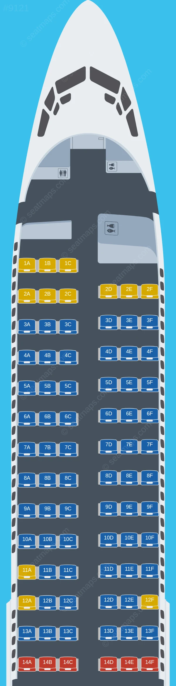 Flair Airlines Boeing 737-800 V.2 seatmap preview