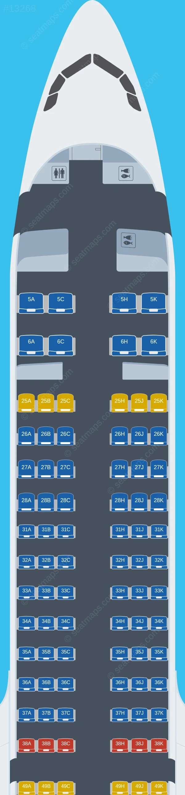 China Southern Airbus A321neo V.4 seatmap preview