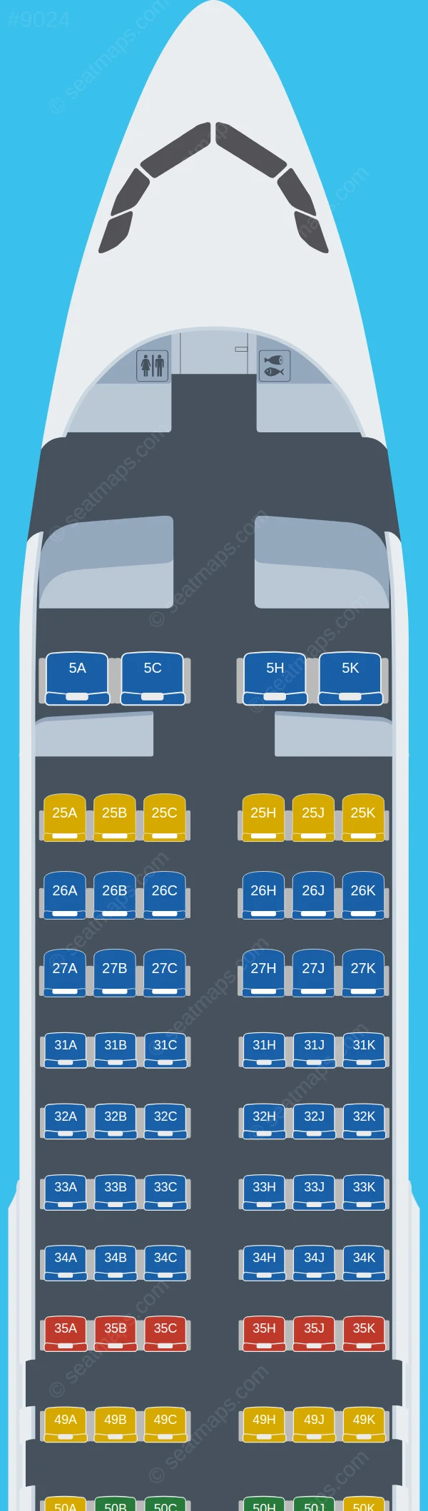 China Southern Airbus A320-200 V.3 seatmap preview
