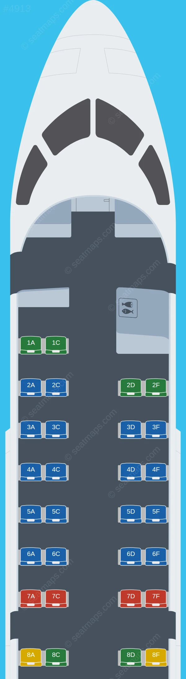 Severstal Aircompany Bombardier CRJ200 seatmap preview
