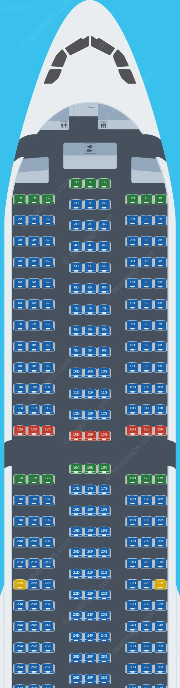 Lion Air Airbus A330-900neo seatmap preview