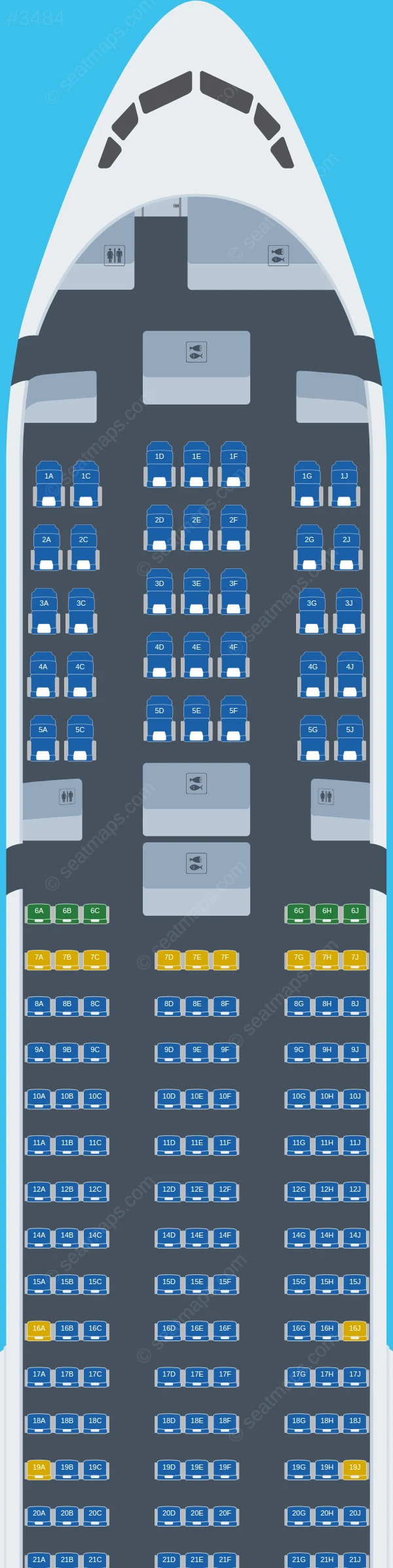 Biman Bangladesh Airlines Boeing 777-300ER seatmap preview