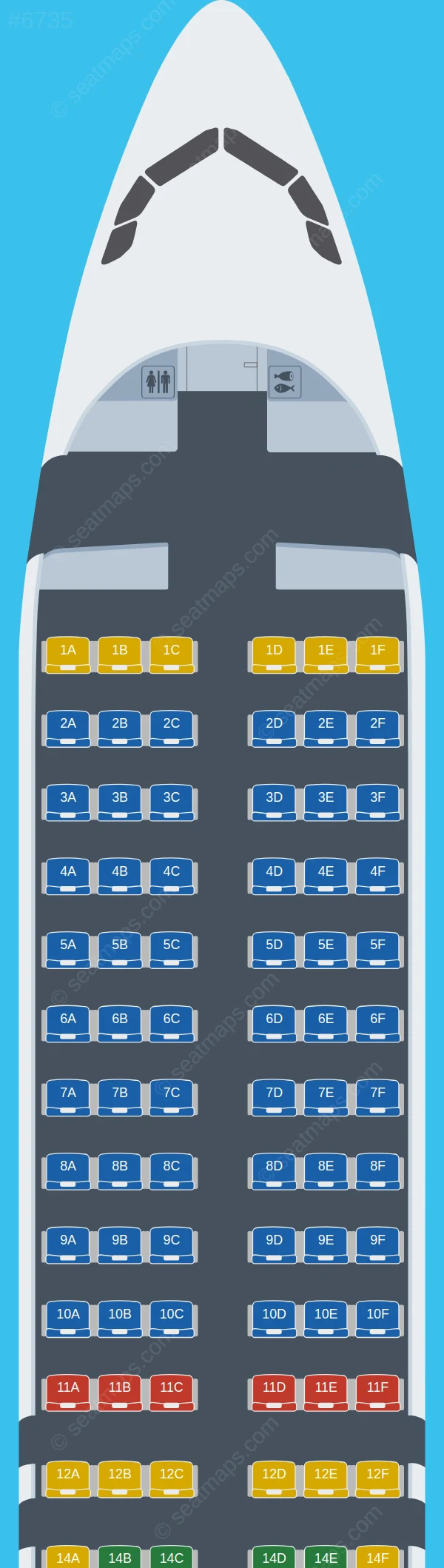 Citilink Airbus A320neo seatmap preview