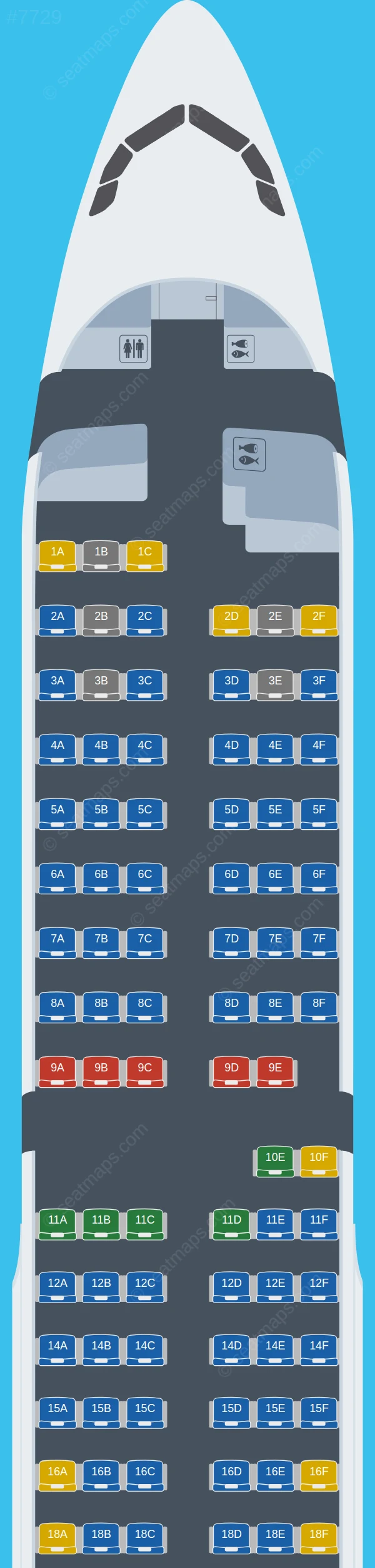 Lufthansa Airbus A321-200 seatmap preview
