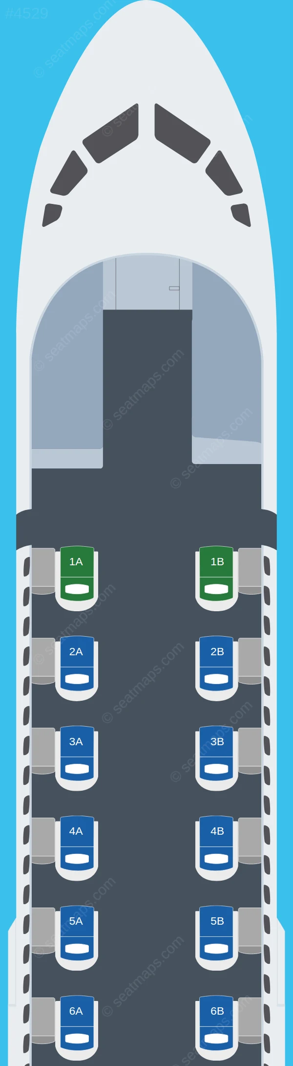 Berjaya Air ATR 72-600 seatmap preview