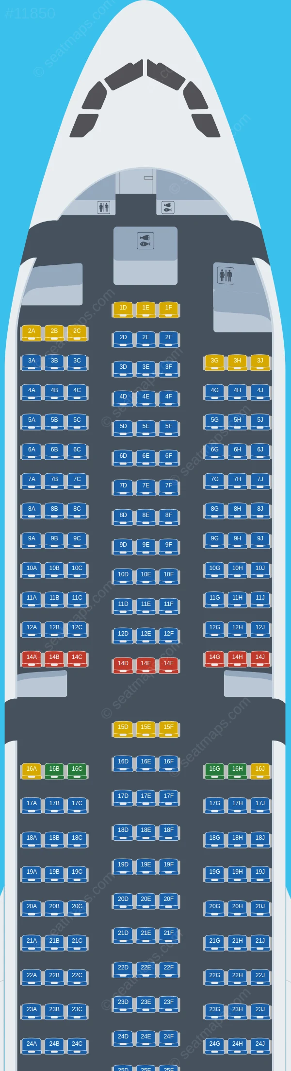 US-Bangla Airlines Airbus A330-300 seatmap preview