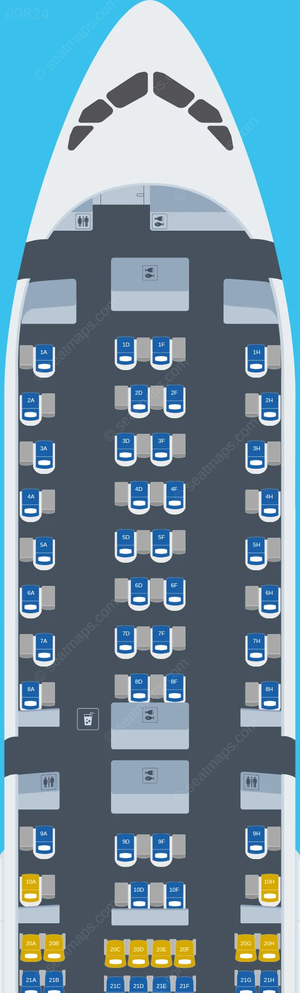 SAS Airbus A350-900 seatmap preview