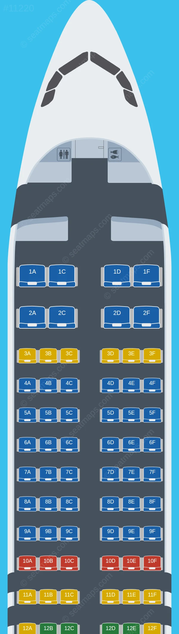 Bamboo Airways Airbus A320neo seatmap preview