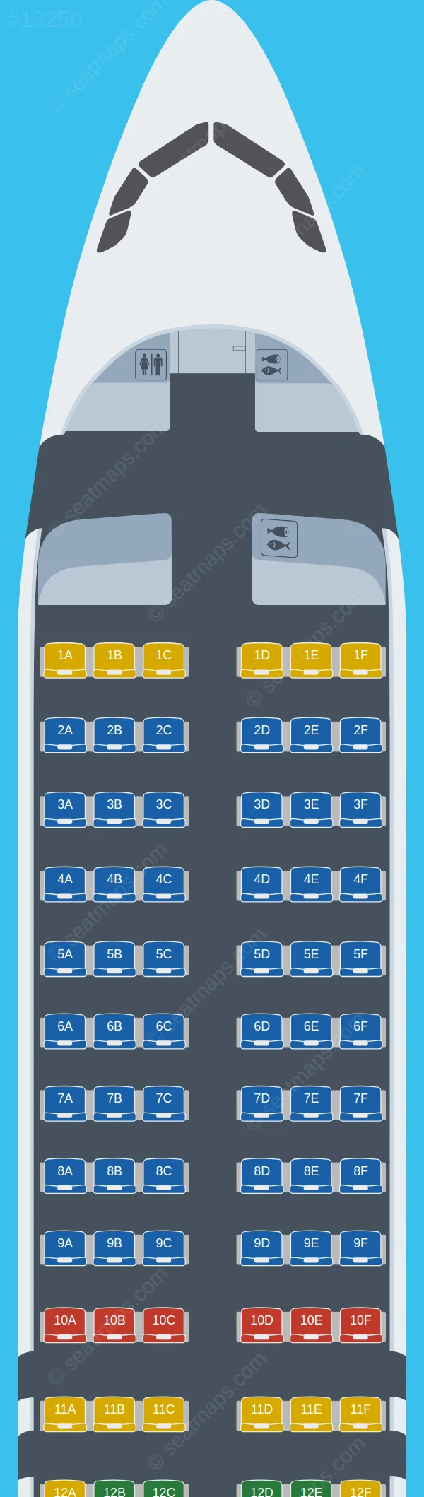Edelweiss Air Airbus A320neo seatmap preview