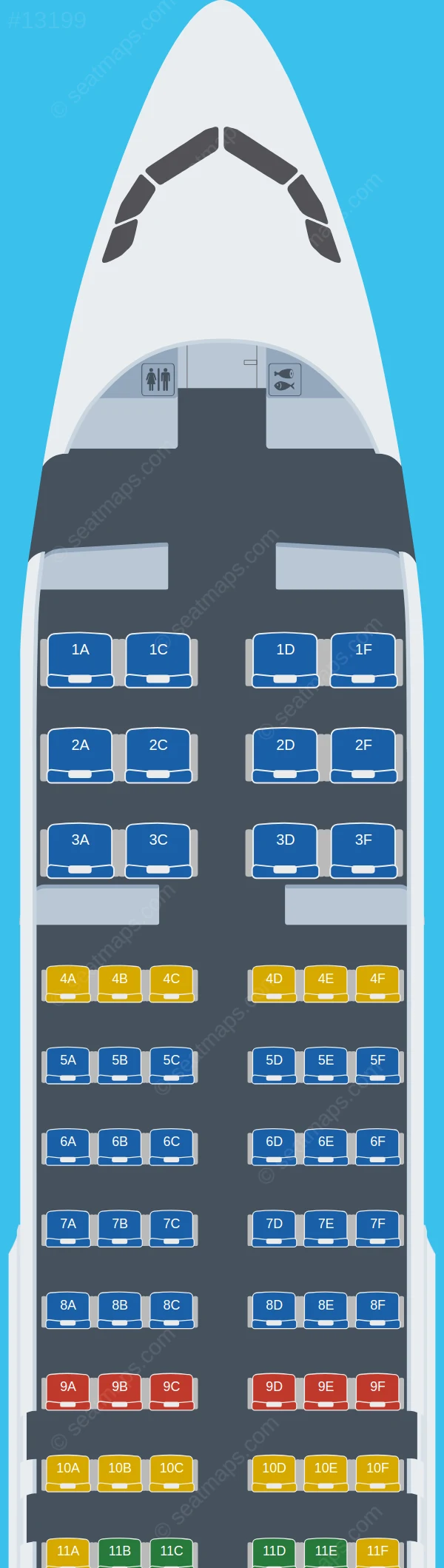 Fly Cham Airbus A320-200 V.3 seatmap preview