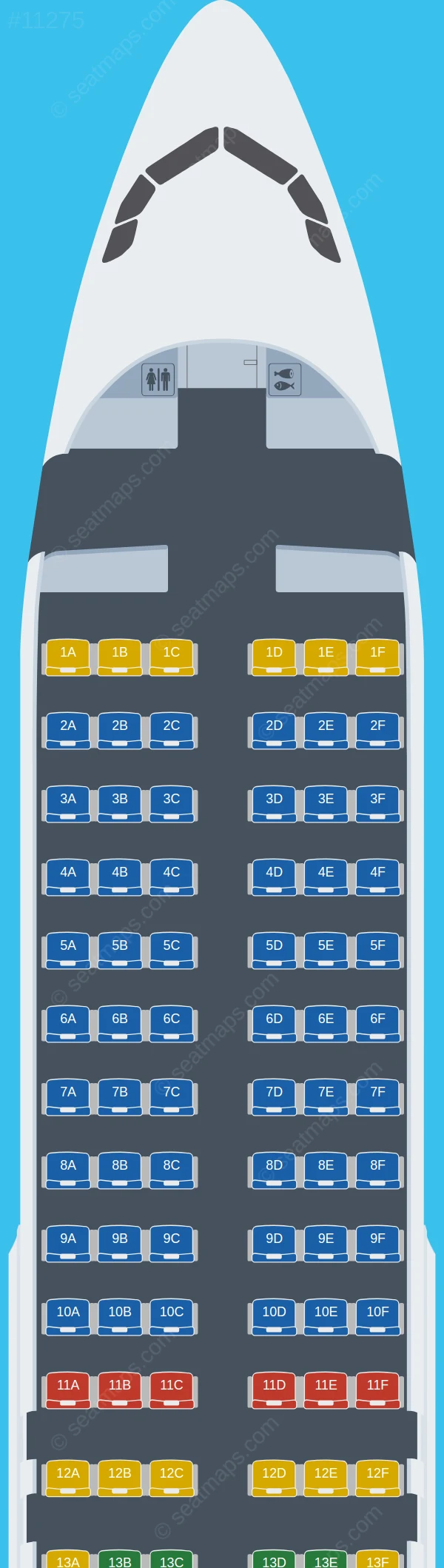 Avion Express Malta Airbus A320-200 V.1 seatmap preview