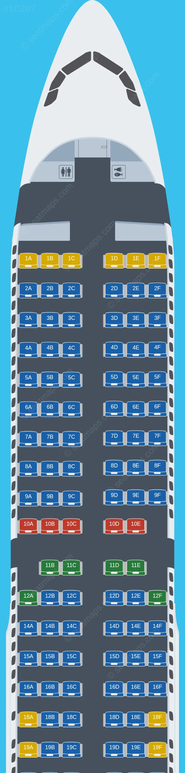 Condor Airbus A321-200 V.2 seatmap preview