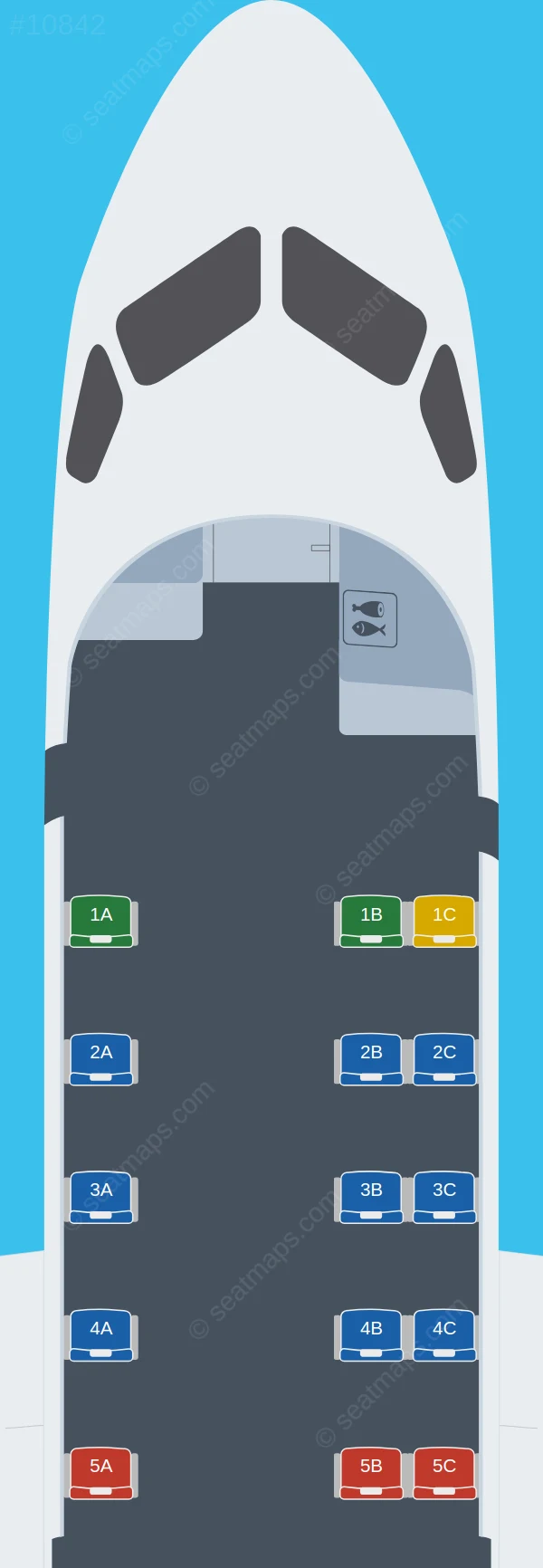 Líneas Aéreas del Estado - LADE Saab S340 seatmap preview