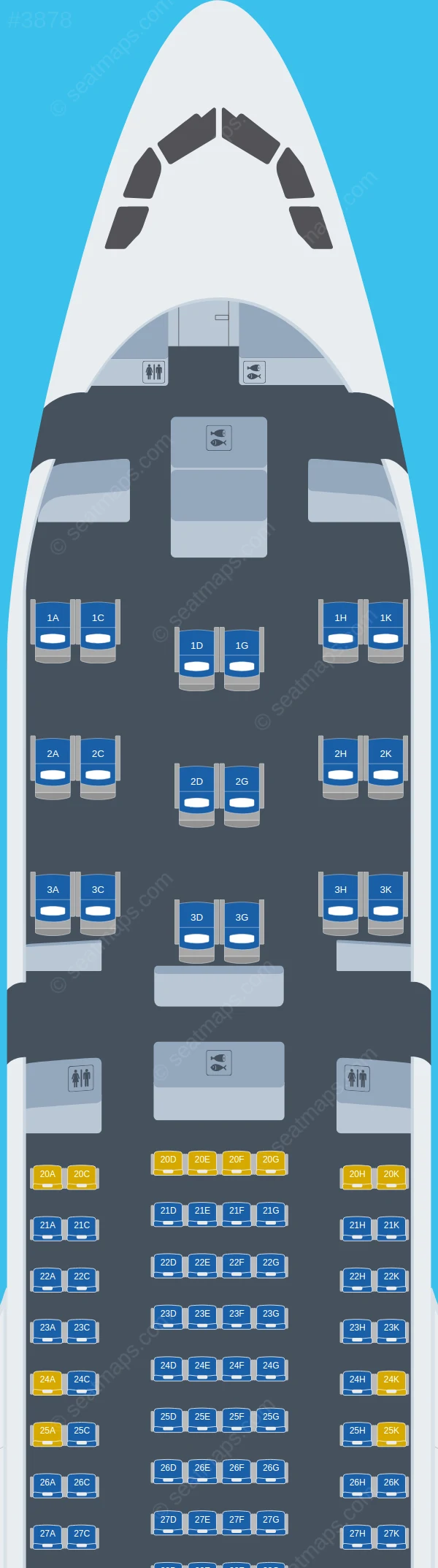 SriLankan Airlines Airbus A330-200 V.1 seatmap preview