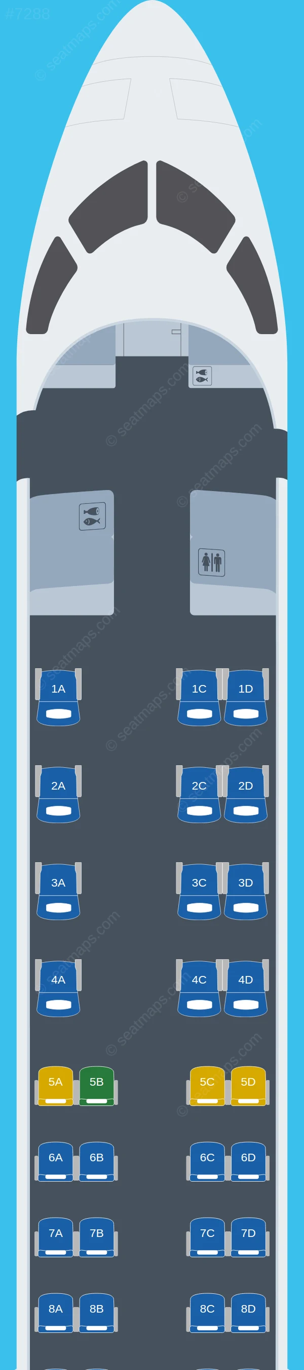 Endeavor Air Bombardier CRJ900 V.1 seatmap preview