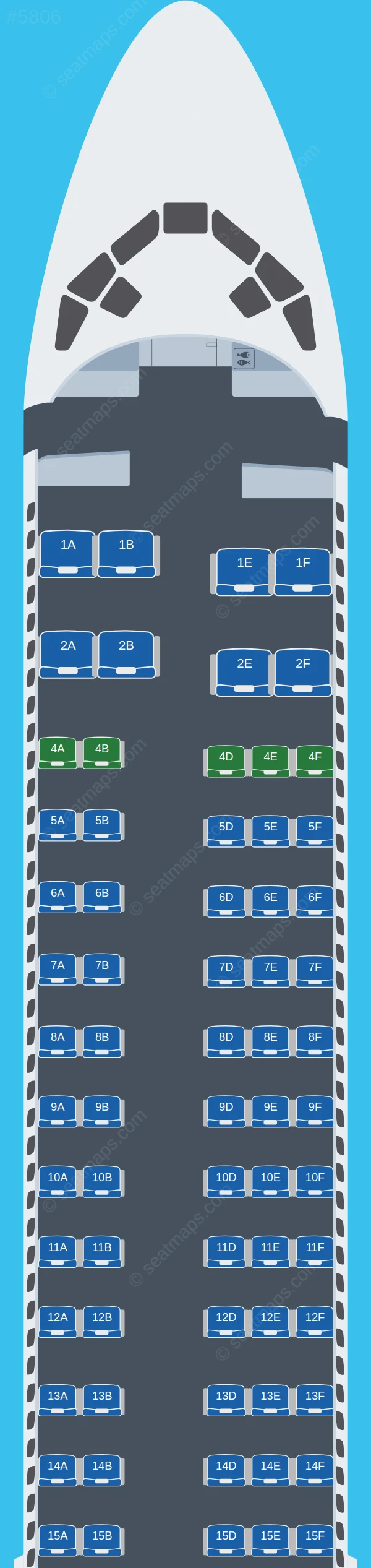 Hawaiian Airlines Boeing 717-200 seatmap preview