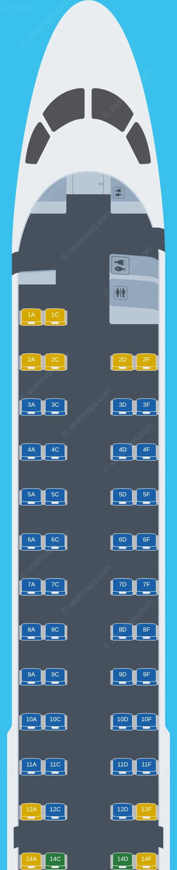 SAS Embraer E195 LR seatmap preview