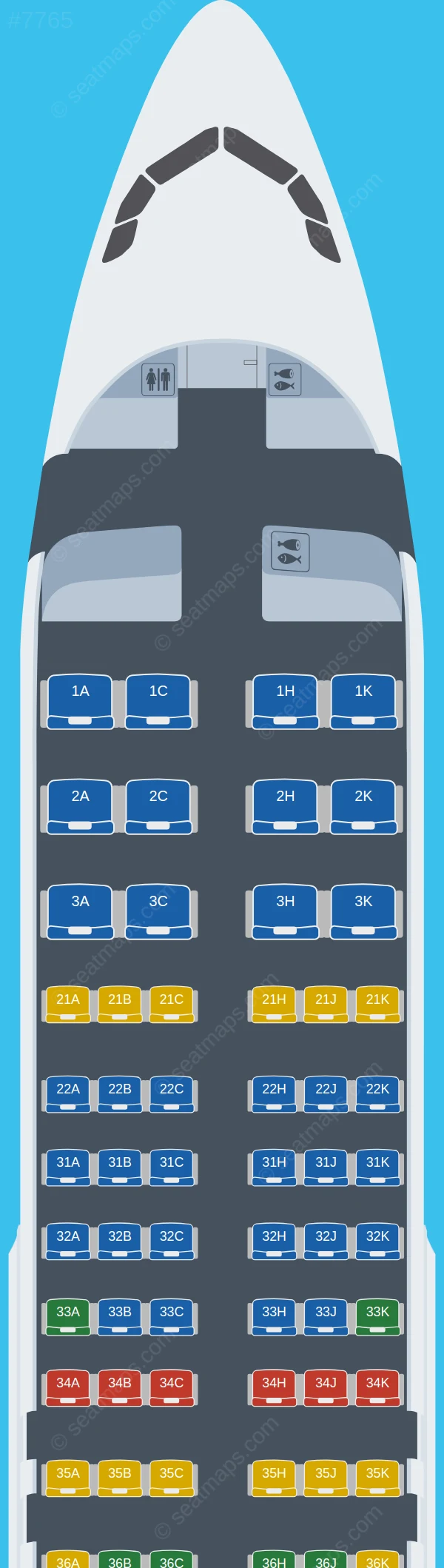Philippine Airlines - PAL Airbus A320-200 V.2 seatmap preview
