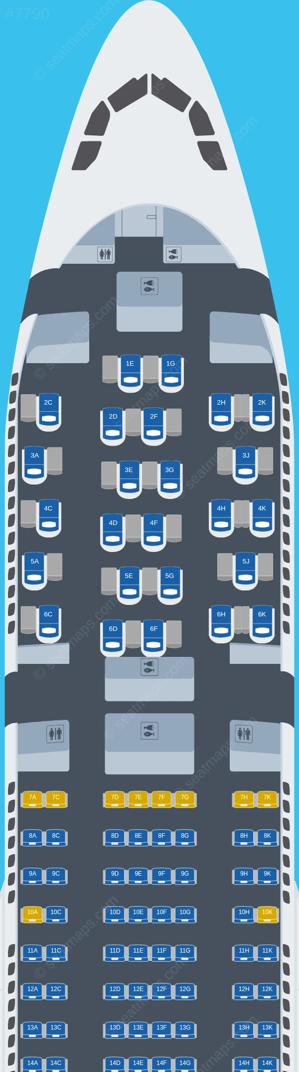 TAP Air Portugal Airbus A330-200 seatmap preview